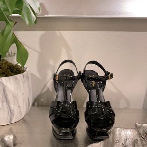 Saint Laurent Tribute Sandals Black 37.5